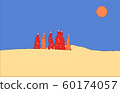 Women carrying water in the Thar desert - Rajasthan, India 60174057
