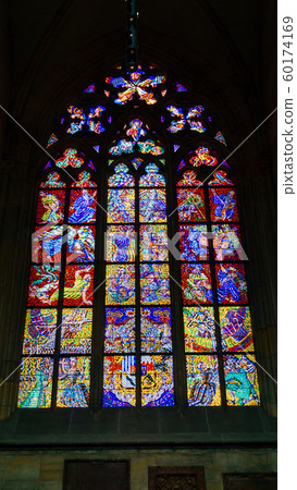 Prague castle stained glass Prague castle stained glass 60174169