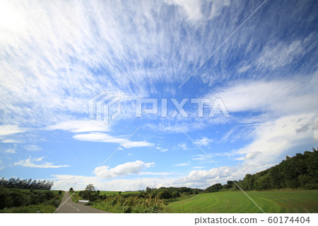 Refreshing cloud landscape <sky & field & road> Refreshing cloud landscape <sky & field & road> 60174404