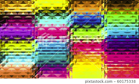 Abstract Colorful Ractangular and Circular Retro 60175338