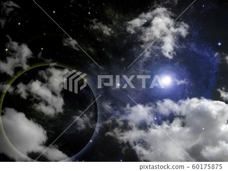 galaxy in a free space. 3D rendering 60175875