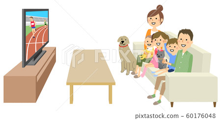 Family watching sports 60176048