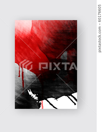 Black and red ink brush stroke on white Black and red ink brush stroke on white 60176605