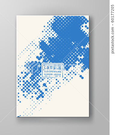 Halftone illustrator. Blue color Brochure. Halftone illustrator. Blue color Brochure. 60177205