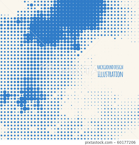 Halftone illustration. Blue color Brachure. Halftone illustration. Blue color Brachure. 60177206