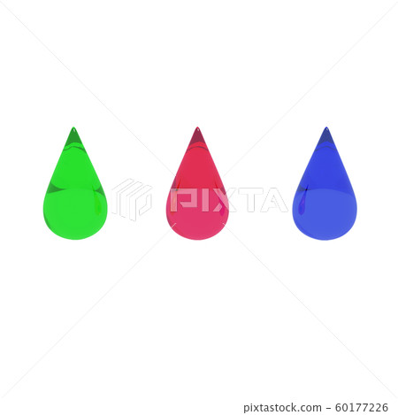 RGB drop 3DCG - Stock Illustration [60177226] - PIXTA