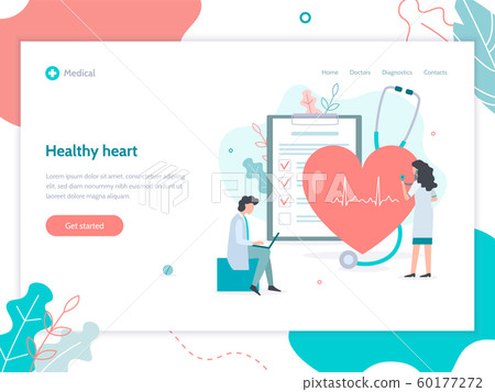 Health heart web page template Health heart web page template 60177272