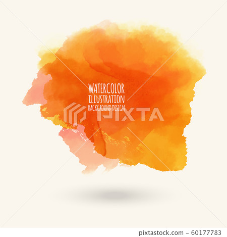 Abstract watercolor blob on white background. Abstract watercolor blob on white background. 60177783