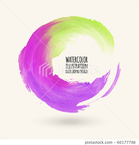 Watercolor circle texture. Vector circle elements. Watercolor circle texture. Vector circle elements. 60177786
