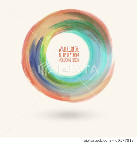Watercolor circle texture. Vector circle elements. Watercolor circle texture. Vector circle elements. 60177812