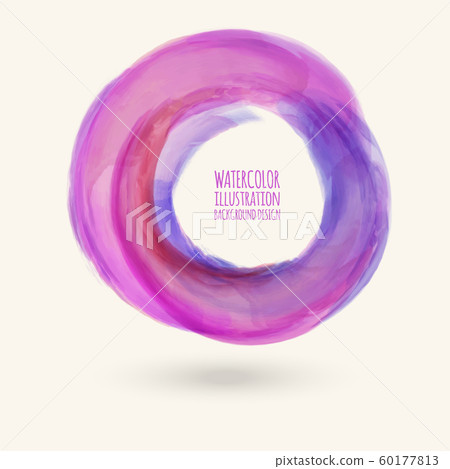 Watercolor circle texture. Vector circle elements. 60177813