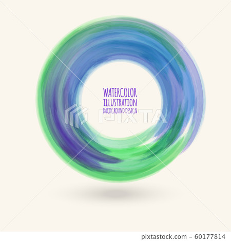 Watercolor circle texture. Vector circle elements. Watercolor circle texture. Vector circle elements. 60177814
