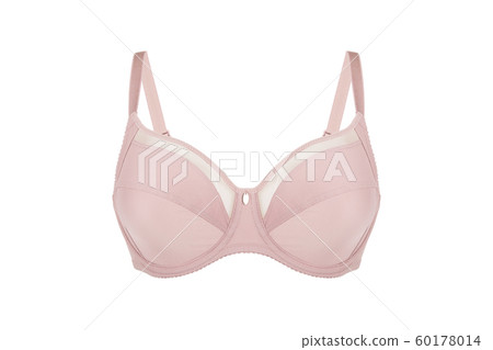 Beautiful pink bra. Lace bra, isolated on white background. Beautiful pink bra. Lace bra, isolated on white background. 60178014