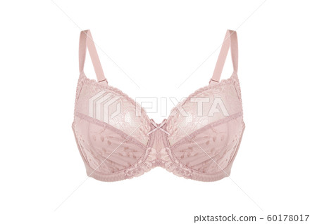 Beautiful pink bra. Lace bra, isolated on white background. Beautiful pink bra. Lace bra, isolated on white background. 60178017