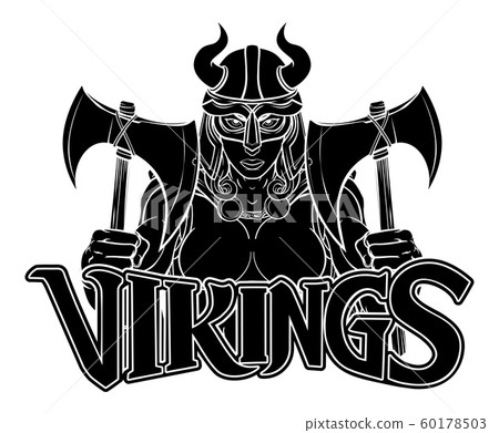 Viking Female Gladiator Warrior Woman Team Mascot 60178503
