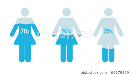 女性的身體和水位的插圖 60179829