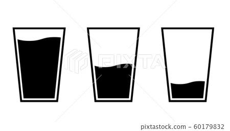 Glass and water icon set 60179832