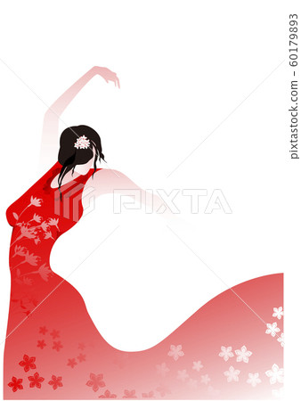 佛朗明哥舞蹈，舞者，裙子，女人剪影 60179893