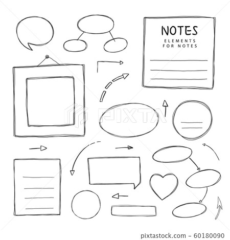 Vector hand drawn notes. Vector hand drawn notes. 60180090