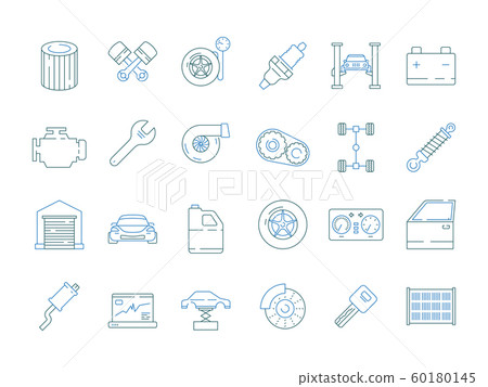 Car Mechanic And Service Tools, Vectors