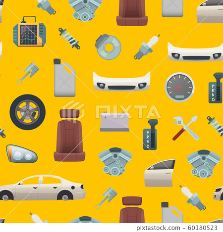Vector car parts pattern or background... - Stock Illustration ...