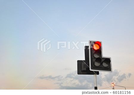 red traffic light 60181156