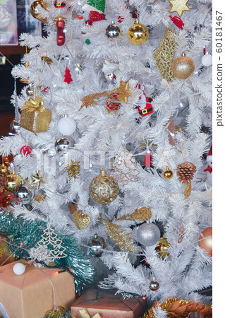 christmas ornament decoration on white pine tree christmas ornament decoration on white pine tree 60181467