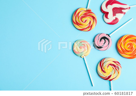 Flat lay composition with different candies and Flat lay composition with different candies and 60181817
