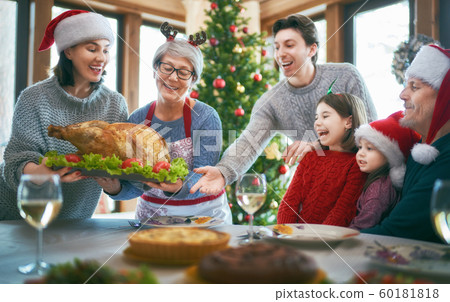 family celebrating Christmas family celebrating Christmas 60181818