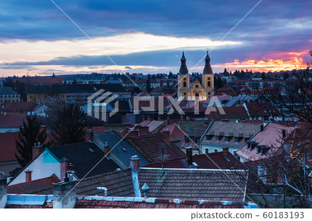 Sunset of Eger city, Hungary Sunset of Eger city, Hungary 60183193