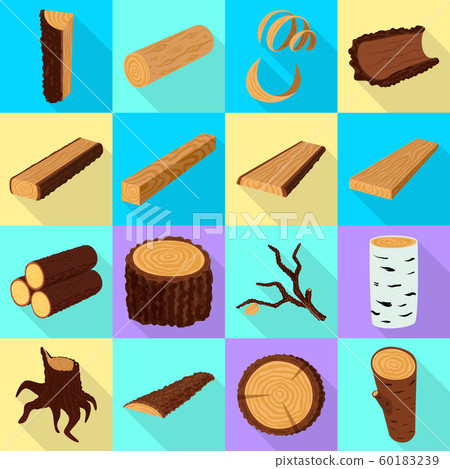 Vector design of material and nature icon. Set... - Stock Illustration ...