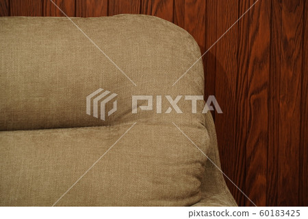 Yellow fabric sofa, close up detail. Interior furniture showroom photography Yellow fabric sofa, close up detail. Interior furniture showroom photography 60183425