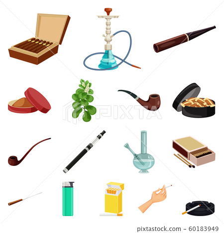 vector tobacco stock products transparent background set Royalty-Free Tobacco Leaf Logotobacco Field Tobacco
