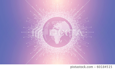 Global network connection. World map point composition concept of global business. Digital abstract background with connected lines and dots. Vector Illustration 60184515