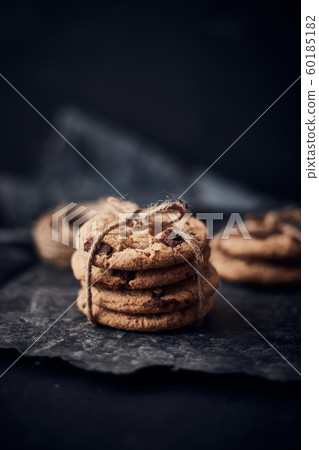 Chocolate chip cookies, Sweet biscuits. Chocolate chip cookies, Sweet biscuits. 60185182