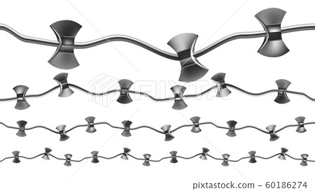 Wire Of Military Zone Seamless Pattern Set Vector Wire Of Military Zone Seamless Pattern Set Vector 60186274