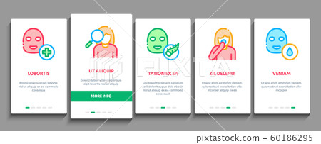 Facial Mask Healthcare Onboarding Elements Icons Set Vector 60186295