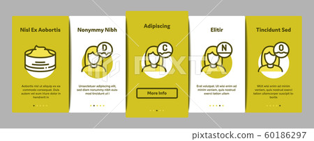 Facial Mask Healthcare Onboarding Elements Icons Set Vector 60186297