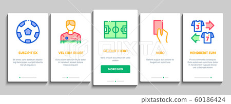 Soccer Football Game Onboarding Elements Icons Set Vector Soccer Football Game Onboarding Elements Icons Set Vector 60186424
