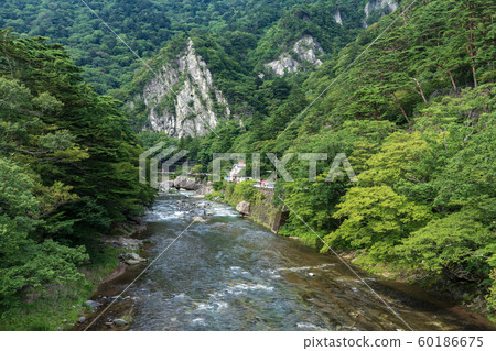 shi木縣那須鹽原市鹽原溫泉天Ten岩淀淀川Noriiwa（八月） 60186675