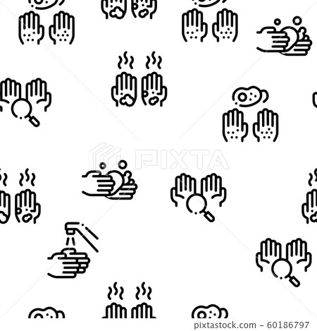 Hand Healthy Hygiene Seamless Pattern Vector 60186797