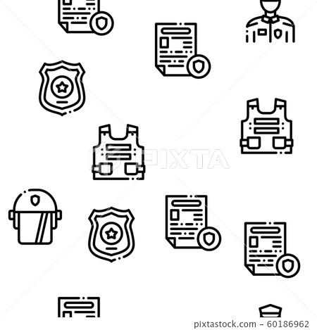 Police Department Seamless Pattern Vector 60186962