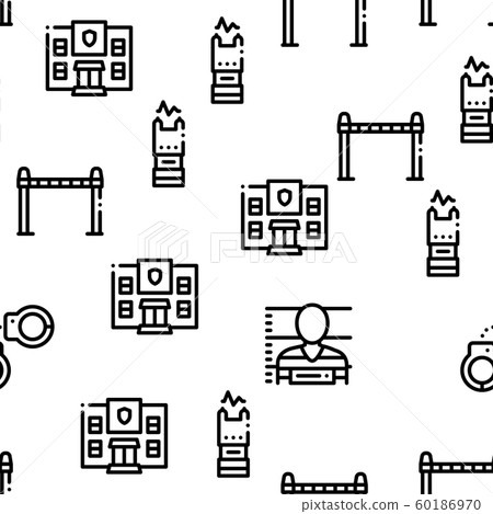 Police Department Seamless Pattern Vector 60186970