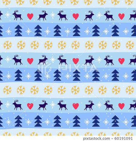 Seamless Christmas patterns. Vector design in... - Stock Illustration ...