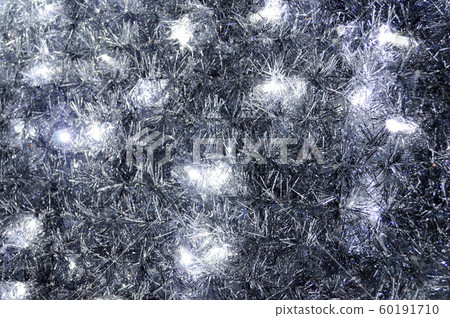 Christmas silvery, fluffy tinsel, garland with  60191710
