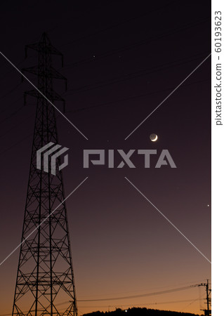 Star Co-star, Moon, Venus and Saturn High-Pressure Tower and Star Star Co-star, Moon, Venus and Saturn High-Pressure Tower and Star 60193623