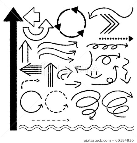 Hand drawn style arrows and abbreviations set Hand drawn style arrows and abbreviations set 60194930