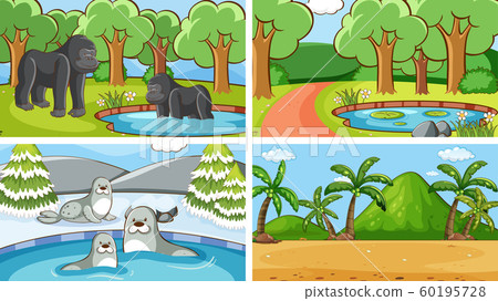 Background scenes of animals in the wild Background scenes of animals in the wild 60195728