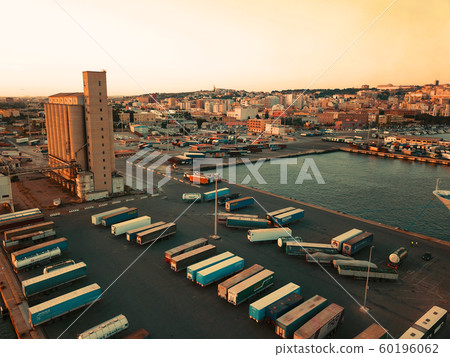 From above the port of Cagliari, Sardinia 60196062