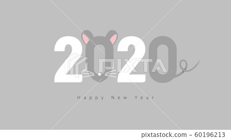 Illustration, calligraphy, new year, 2020, rat Illustration, calligraphy, new year, 2020, rat 60196213